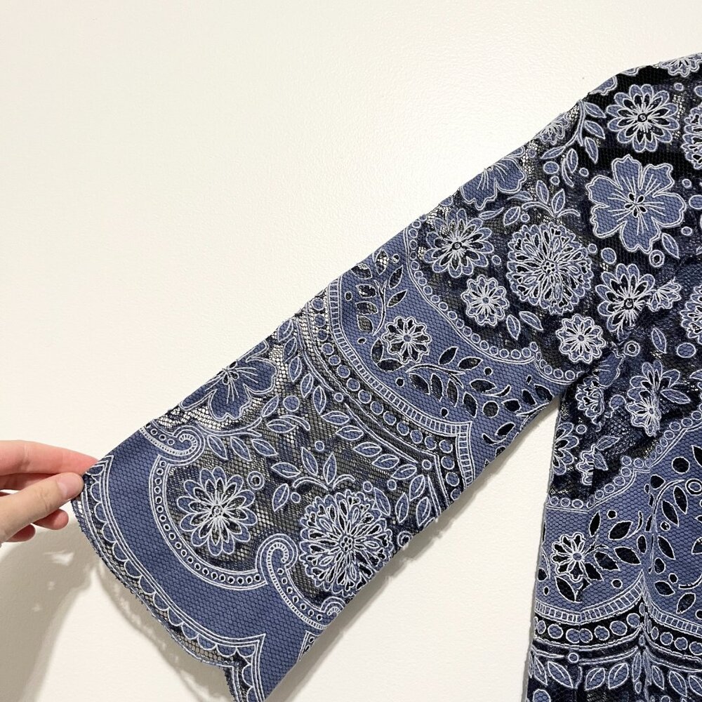 HD in Paris Anthropologie Womens Sheer Floral Top 2 Fairy Boho Festival Hippie - Picture 3 of 7